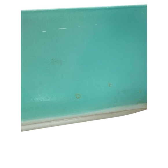 Vintage Pyrex Aqua Turquoise Refrigerator Dish & Lid #502 1.5 Pint MCM - Picture 5 of 6